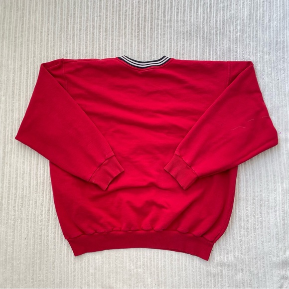 Vintage Ikeda Varsity Crewneck Red Sweatshirt - Picture 5 of 8